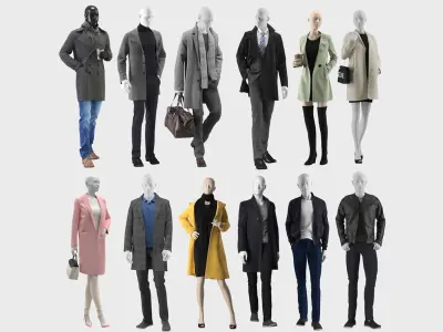  Mannequin in Coat Collection 