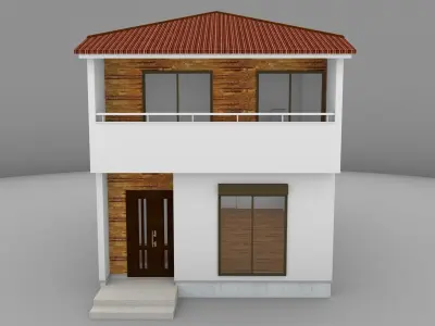 House model for background 20 Low-poly 3D model