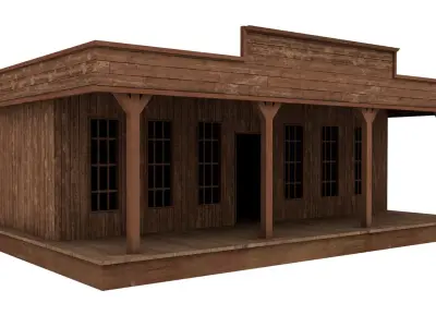 Sheriff Office Low-poly 3D model