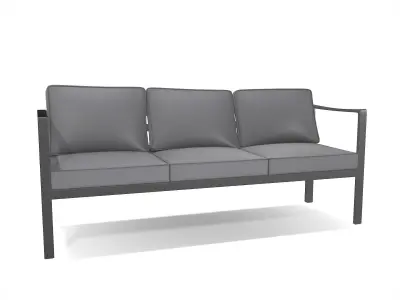 out bench sling fabric 014 Low-poly 3D model