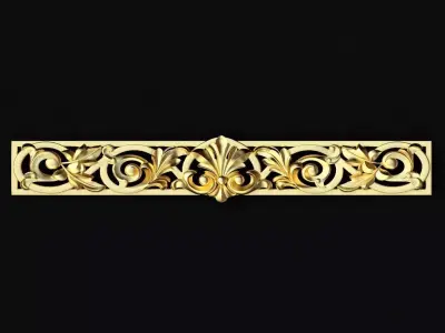 Central decor ornament for furniture 3D model 1108