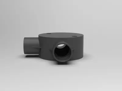 20mm-3-way-Junction-Box plastic pipe fitting 3D print model