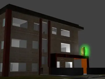 Panel houses 3D model