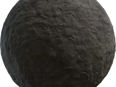 PBR Compacted Dark Soil Ground Texture