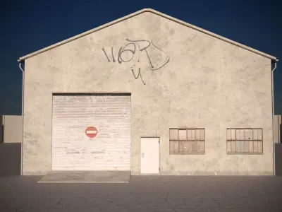 Warehouse 02 Low-poly 3D model