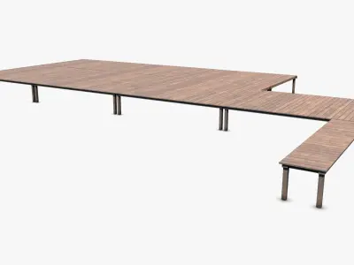 Wharf 01 Low-poly 3D model