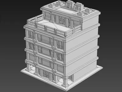 House Voxel - 7 Low-poly 3D model