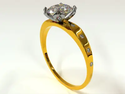 Diamond Ring 3D model 7