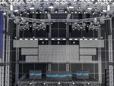 EDM Concert Stage 2 3D model