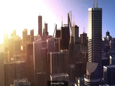 Freeway City Collection 3D Model Pack