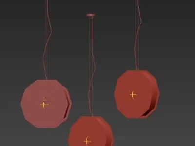 orbital circular pendant light - 3D model