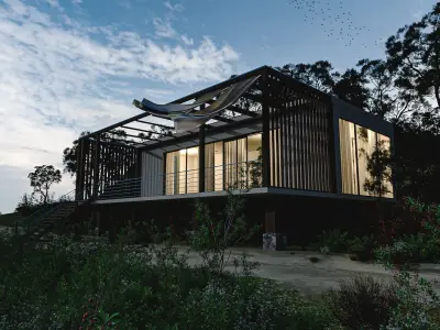 Outdoor Hotel Room Low-poly 3D model