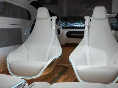  Autonomous Electric Sedan Prototype Silver 