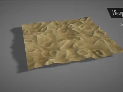 Desert sand Low-poly 3D model