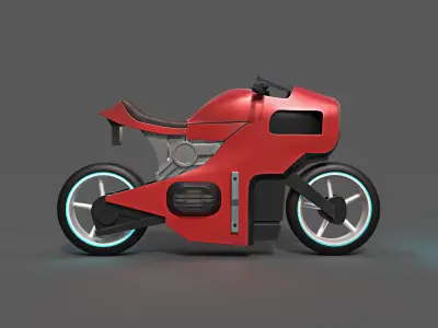 Sci-fi Bike Game Ready 4 3D model