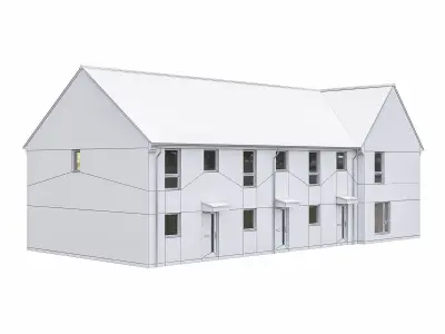 Neighborhood Houses P23 Low-poly 3D model