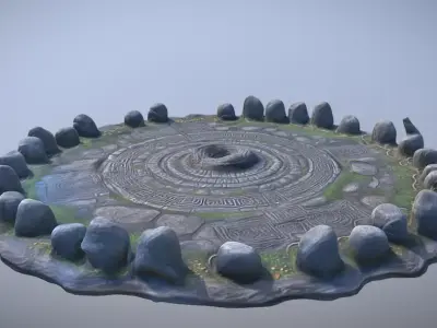 Ancient Terrain Free 3D model