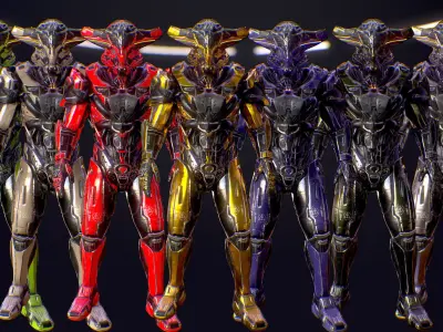 Armors Bundle 1 Low-poly 3D model