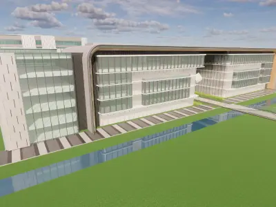 Modern City Block -A1 3D model