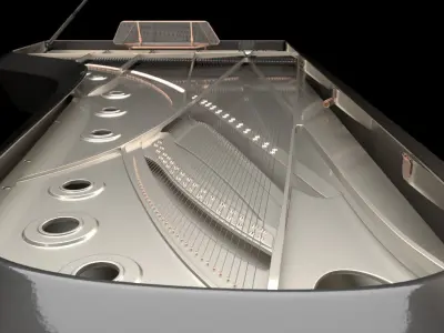 Grand Piano Design Low-poly 3D model