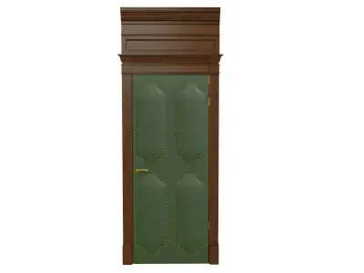 Classic wooden door 05 3D model