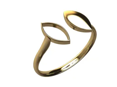 Gold Minimal Ring 4 3D print model