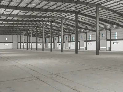 Warehouse 9 interior and exterior model 3D model