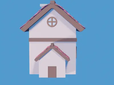 Stylized House 2 Low-poly 3D model