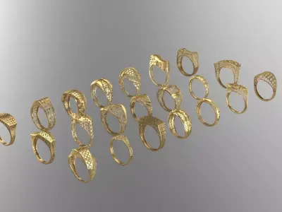 21 Gold light Fusion ring pack 3D print model