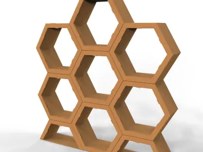 Hexagonal Point of Sale Cardboard Display Stand Texture