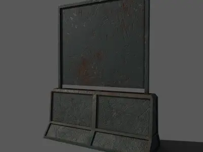 Concrete RoadBlock Barrier Barricade 3D model 15