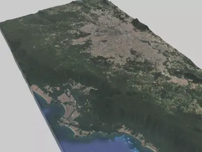 Sao Bernardo do Campo City Low-poly 3D model