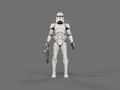 Star Wars Clone Trooper Phase II Low-poly 3D model