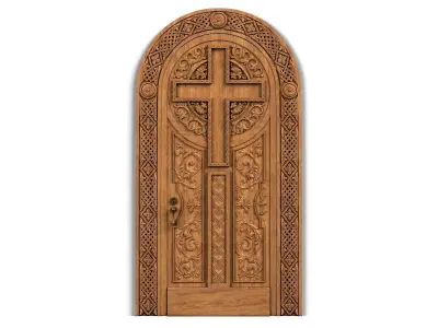Door0020 christian cross door 3D model