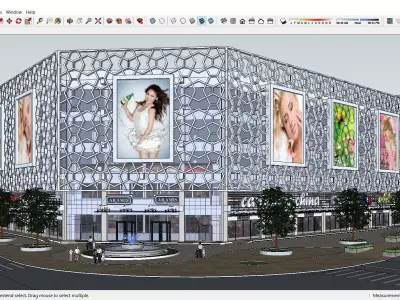 Sketchup Shopping Center 166 3D model