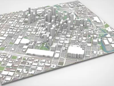 Cityscape Houston United States 3D model