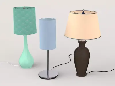 Desk Lamp Set 3D model