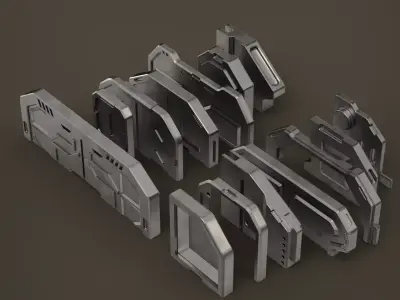 Door scifi  minipack vol3 3D model