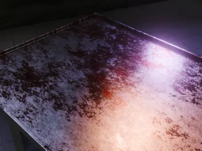 MetallicStretcher-WithBlood - PBR Free low-poly 3D model