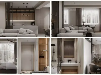 Modern interior 2 3D model