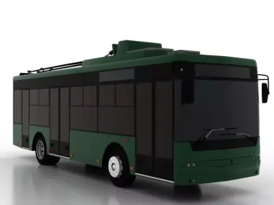 Trolleybus Bogdan T60111 Low Low-poly 3D model