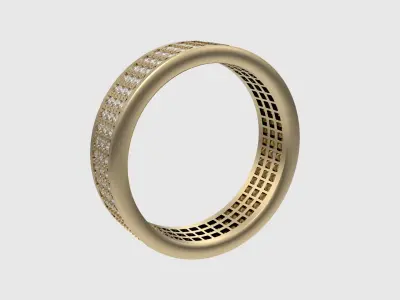 Dazzling Grid Pave Ring JDBCo 3D print model