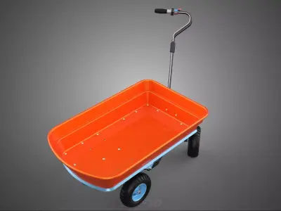 ELECTRIC HEAVY DUTY HOME PULL WAGON UTILITY CART TROLLEY OFFROAD 3D model