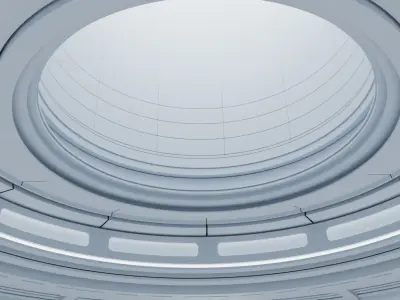 scifi platform stage 3D model