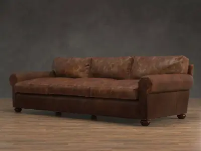 96 Lancaster Leather Sofa 3D model