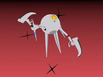 Slicer Drone Robot  Low-poly 3D model