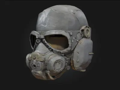 Wasteland Warrior Helmet  Rugged Protection for PostApocalyptic  3D model