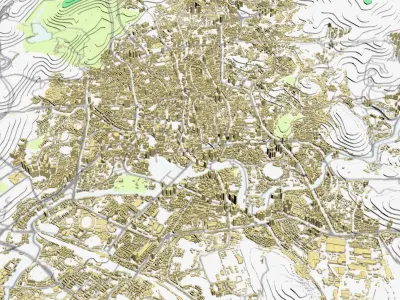 GuiYang City urban planning maquett  building   3D Topography 3D model
