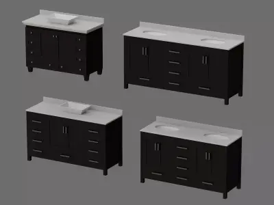 Vanity Cabinets - Batch AA 3D model