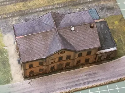 B 001 papercraft cut building Free 3D model